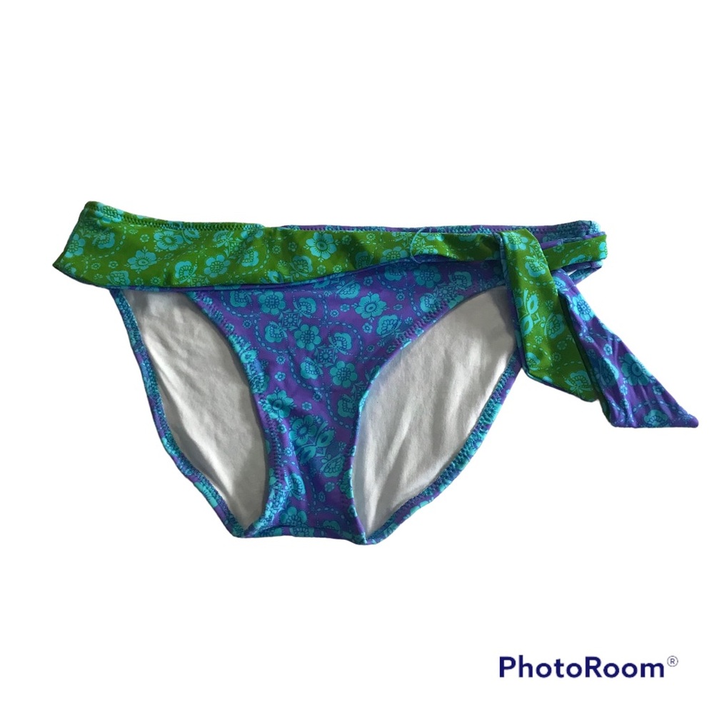 MOSSIMO BIKINI BOTTOM SIZE XL floral multicolor NWT adjustable waist strap